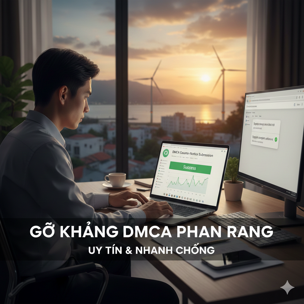 dịch vụ gỡ kháng DMCA Phan Rang - Khánh Hòa - Ninh Thuận